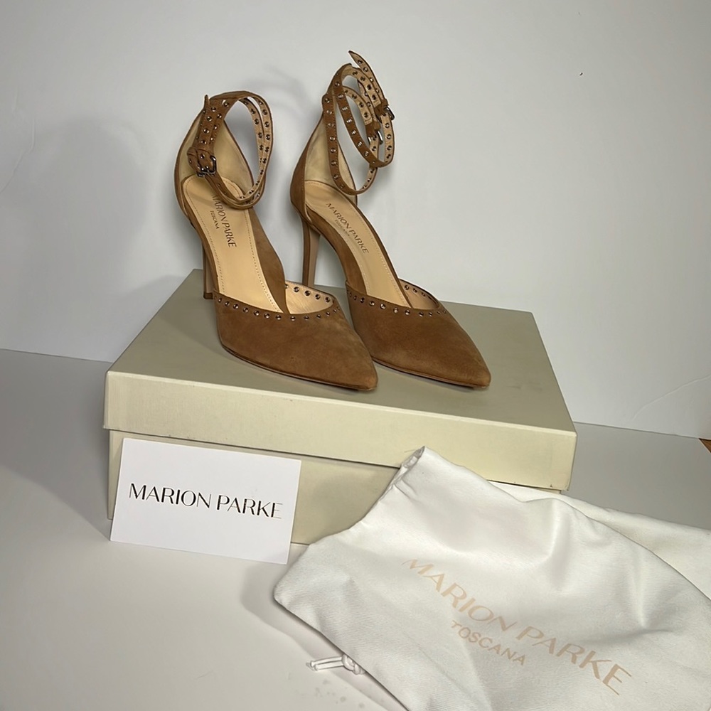 Marion Parke Maxine Suede Camel, 38.5 women’s 8 - Picture 3 of 9